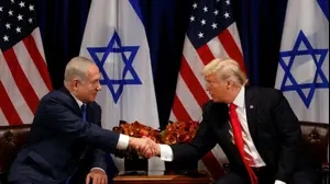ראש הממשלה בנימין נתניהו ונשיא ארה"ב דונלד טראמפ בפתח פגישתם בניו יורק
