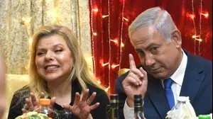 ראש הממשלה בנימין נתניהו  ורעייתו שרה במימונה באור עקיבא, אפריל 2019