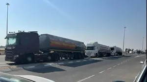 מיכליות דלק הגיעו למעבר כרם שלום, 8 באוגוסט 2022