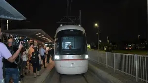 נסיעה ראשונה של הקו האדום של הרכבת הקלה בגוש דן, 18 באוגוסט 2023