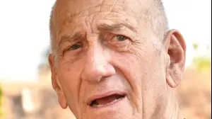 אהוד אולמרט בהלווית יעקב נמרודי, 23 באוגוסט 2023