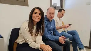 אלונה ברקת עם מנכל הפועל באר שבע ניר כץ