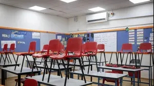 כיתה ריקה בבי"ס בגבעתיים, 6 במאי 2025
