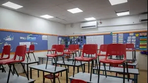 כיתה ריקה בבי"ס בגבעתיים, 6 במאי 2025