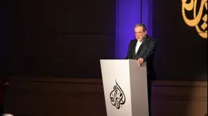 שר החוץ האיראני, עבאס עראקג'י, בכנס בקטאר, 10 במאי 2025