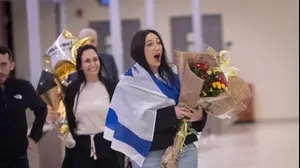 יובל רפאל, נציגת ישראל באירוויזיון 2025 נחתה בארץ, נתב"ג, 18 במאי 2025