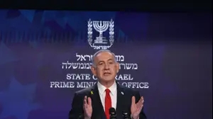 ראש הממשלה בנימין נתניהו במסיבת עיתונאים, 21 במאי 2025