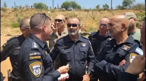המפכ"ל דני לוי בזירת הירי בראשון לציון, 8 ביוני 2025