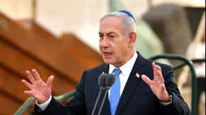 רה"מ בנימין נתניהו בטקס זיכרון לחללי אלטלנה, נחלת יצחק, 9 ביוני 2025