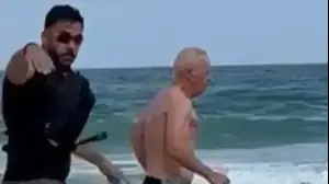 יואב גלנט בריצה בחוף הים