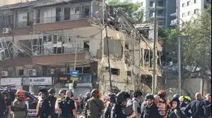 זירת נפילה טילים ששוגרו מאיראן,19 ביוני 2025