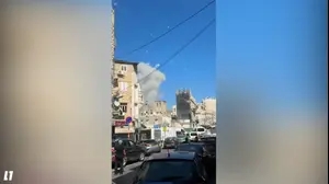 עשן לאחר פגיעת טילים בצפון הארץ