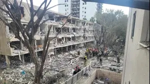 זירת נפילה טיל ששוגר מאיראן, 22 ביוני 2025