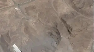 תמונת לווין של פורדו, אחרי תקיפת ארה"ב, 22 ביוני 2025