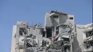 זירת ההרס בבאר שבע לאחר הירי מאיראן. 24 ביוני 2025
