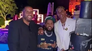 לאמין ימאל חוגג לצד הראפר צ'ימבאלה במסיבה