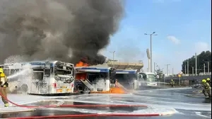 שריפה בחניון אוטובוסים, בת ים. 26 ביולי 2025