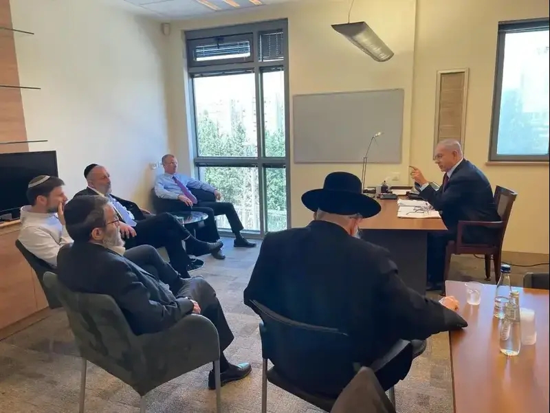 ראשי המחנה הלאומי בישיבה סגורה בכנסת, 21 ביוני 2021