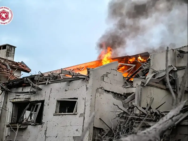זירת נפילה, טילים ששוגרו מאיראן, ראשון לציון, 14 ביוני 2025