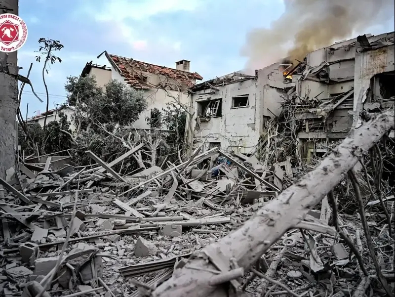 זירת נפילה, טילים ששוגרו מאיראן, ראשון לציון, 14 ביוני 2025
