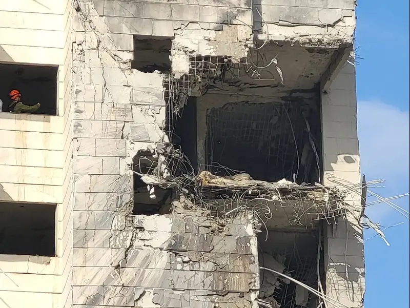 זירת נפילה טילים ששוגרו מאיראן, 16 ביוני 2025