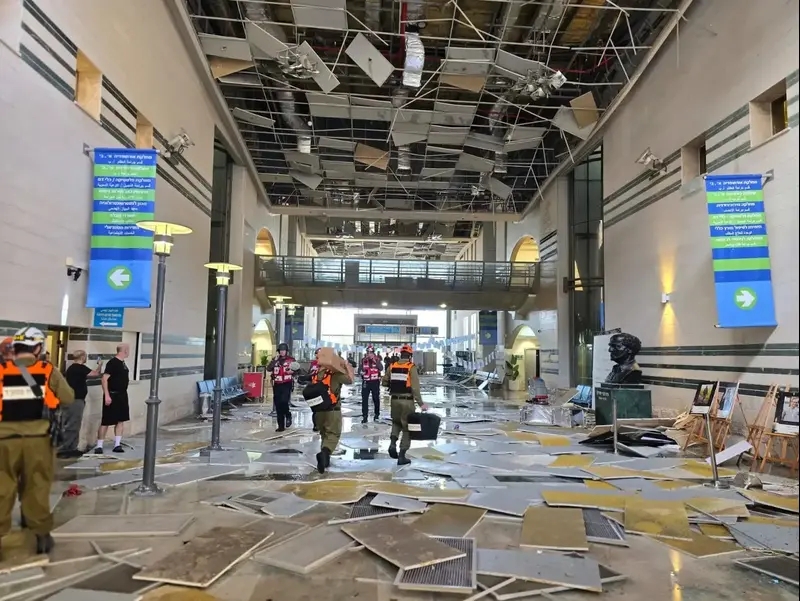פגיעה ישירה בבית החולים סורוקה בבאר שבע