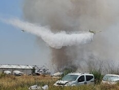 שרפה גדולה התפשטה בצפון, האש נבלמה בקו הבתים