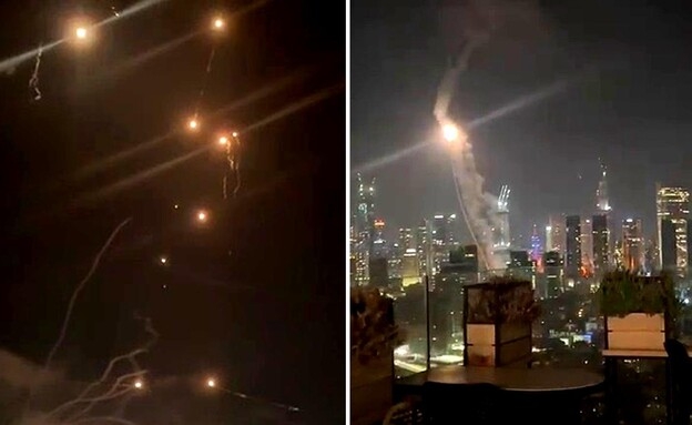 המתקפה האיראנית בעיצומה: מאות טילים שוגרו לעבר ישראל