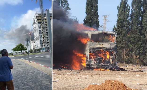 במבנה ובחניון אוטובוסים: נפילות במרכז אחרי ירי מאיראן