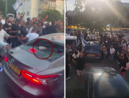 אלימות קשה נגד עודה: שמשת רכבו נופצה לחלוטין, 3 נעצרו