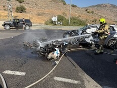"האופנועים עלו באש": שני רוכבים נהרגו בתאונה בגליל